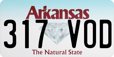 AR license plate 317VOD