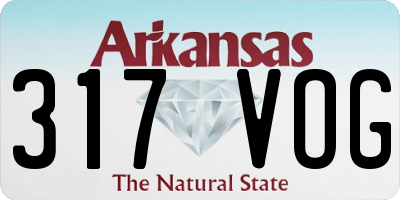 AR license plate 317VOG