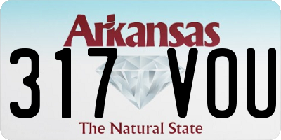 AR license plate 317VOU