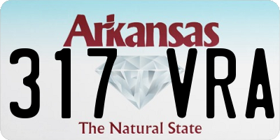 AR license plate 317VRA