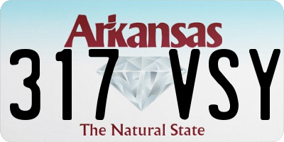 AR license plate 317VSY