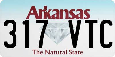 AR license plate 317VTC