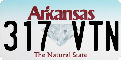 AR license plate 317VTN