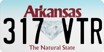 AR license plate 317VTR