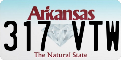 AR license plate 317VTW