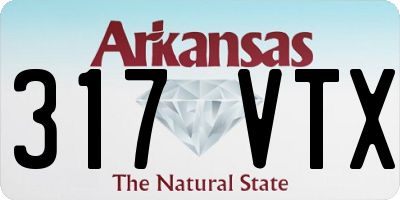 AR license plate 317VTX
