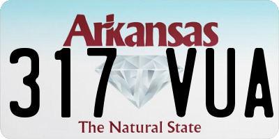 AR license plate 317VUA