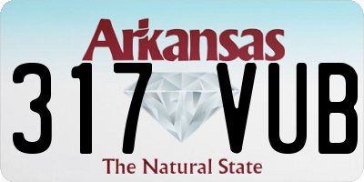 AR license plate 317VUB