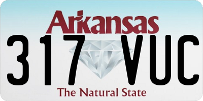 AR license plate 317VUC