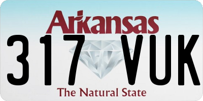 AR license plate 317VUK
