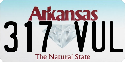 AR license plate 317VUL