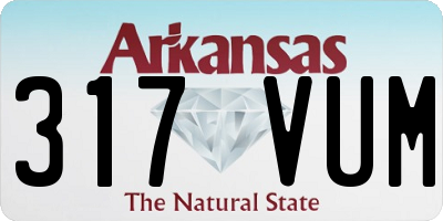 AR license plate 317VUM
