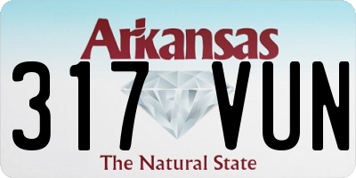 AR license plate 317VUN