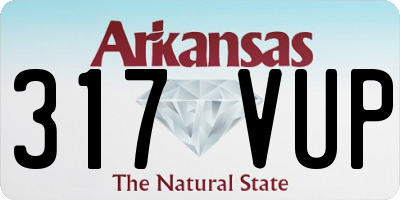 AR license plate 317VUP