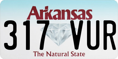AR license plate 317VUR