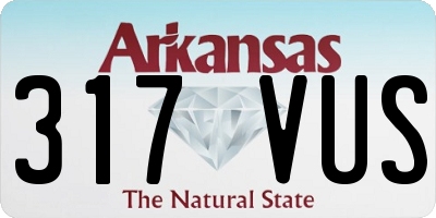 AR license plate 317VUS
