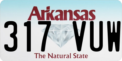 AR license plate 317VUW