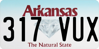 AR license plate 317VUX