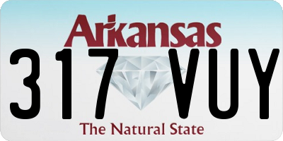 AR license plate 317VUY