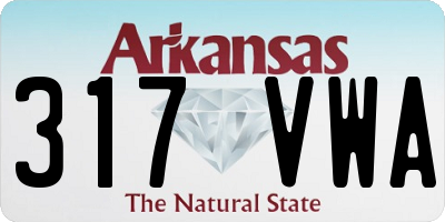 AR license plate 317VWA