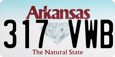AR license plate 317VWB
