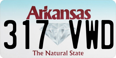 AR license plate 317VWD