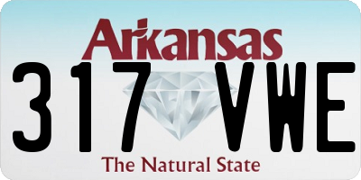 AR license plate 317VWE