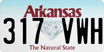 AR license plate 317VWH