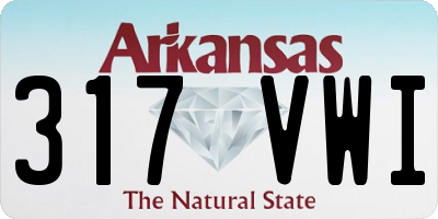 AR license plate 317VWI