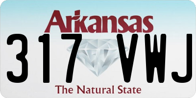 AR license plate 317VWJ