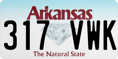 AR license plate 317VWK