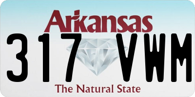 AR license plate 317VWM