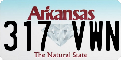 AR license plate 317VWN