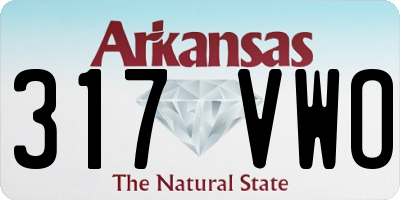 AR license plate 317VWO