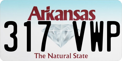 AR license plate 317VWP