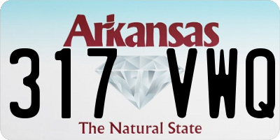 AR license plate 317VWQ