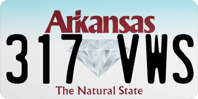 AR license plate 317VWS