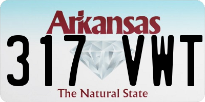 AR license plate 317VWT