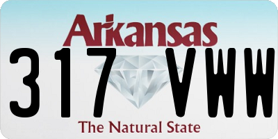 AR license plate 317VWW