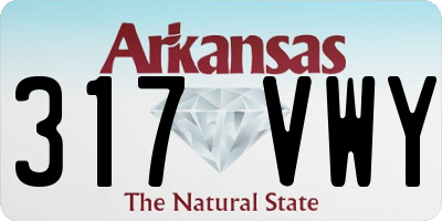 AR license plate 317VWY