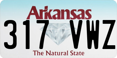 AR license plate 317VWZ