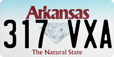 AR license plate 317VXA