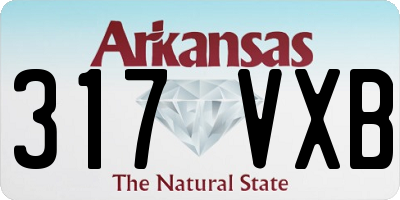 AR license plate 317VXB
