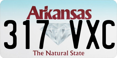 AR license plate 317VXC