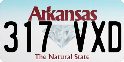AR license plate 317VXD