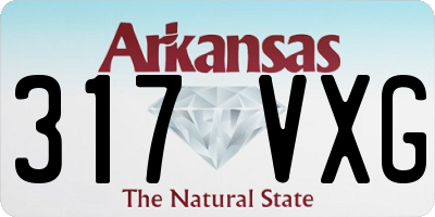 AR license plate 317VXG