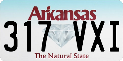 AR license plate 317VXI