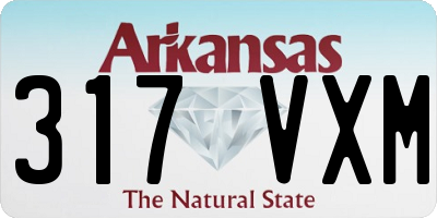 AR license plate 317VXM