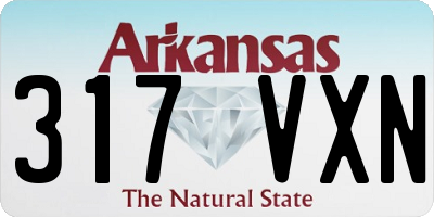 AR license plate 317VXN