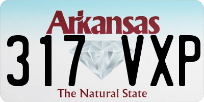 AR license plate 317VXP